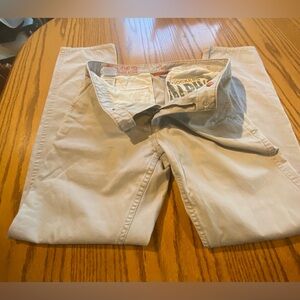 Dockers Pants Mens 33x34 Beige Alpha Khaki Casual Solid Classiccore Dad Workwear